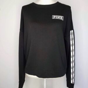 PINK Victoria's Secret Women's Black Crewneck Sweatshirt